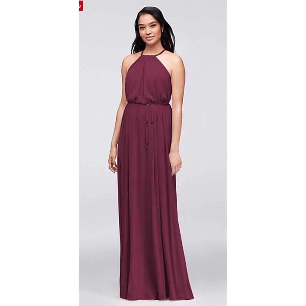 David’s Bridal Halter Bridesmaid Dress